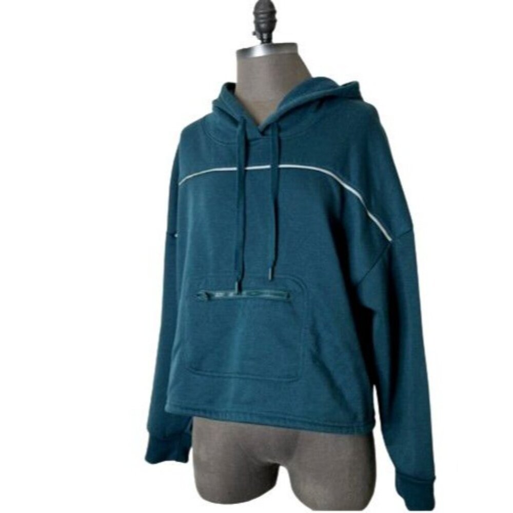 Hind Womens Activewear Pullover Crop Sweatshirt Reflective Running XL